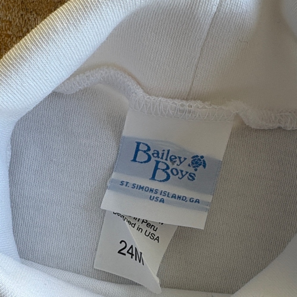 NWOT Bailey Boys White Turtleneck 24m - Picture 2 of 4